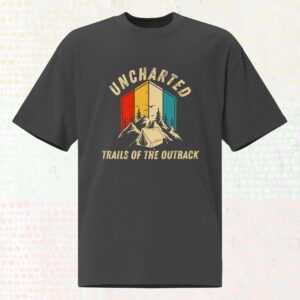 Uncharted Trails of the Outback Oversized faded t-shirt