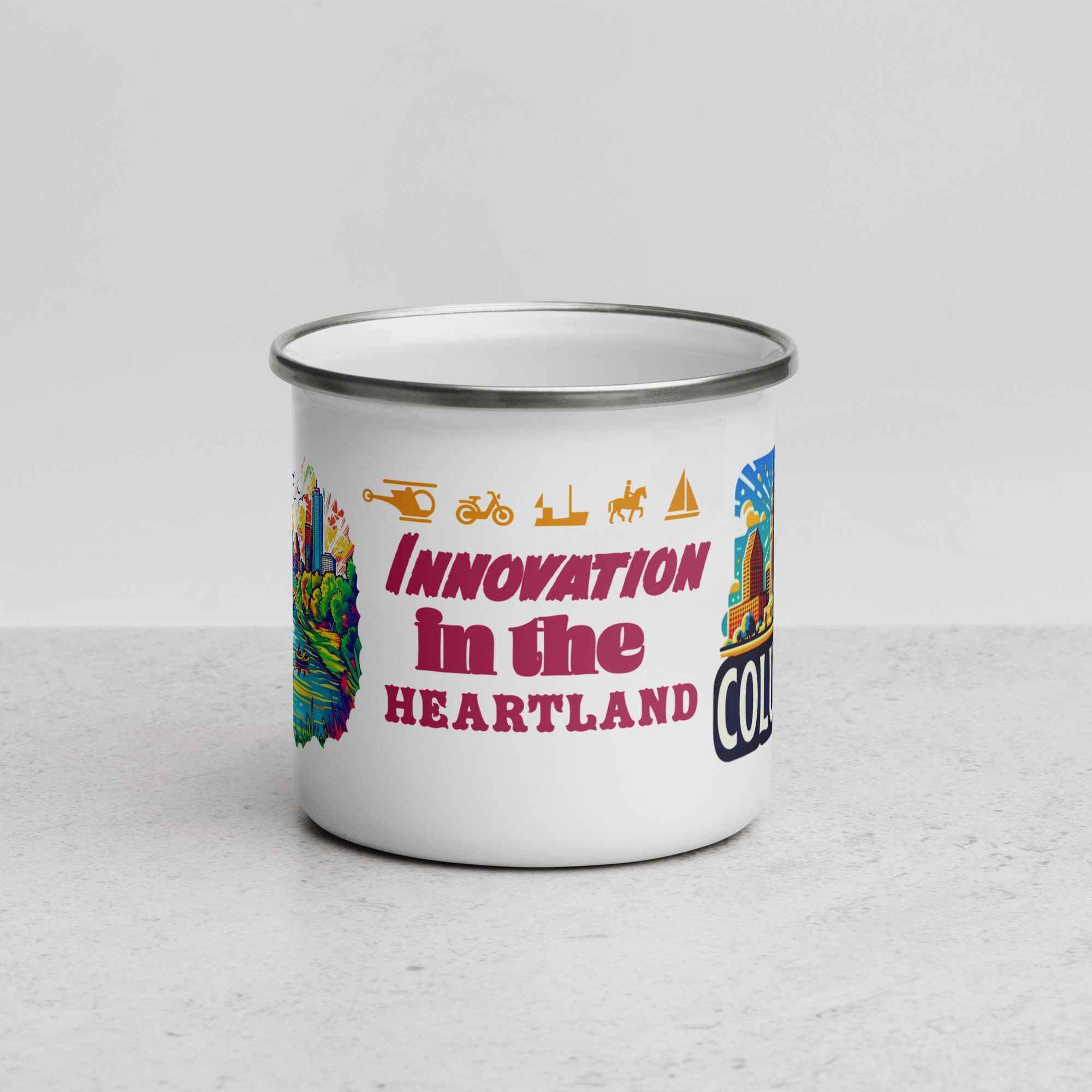 Columbus Enamel Mug