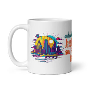 Kansas City White glossy mug