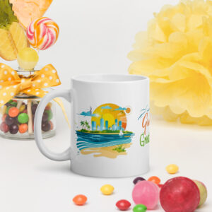 Michigan White glossy mug