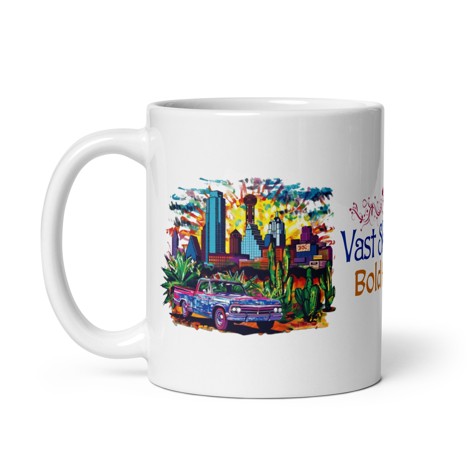 Texas White glossy mug