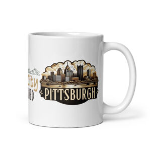 Pittsburgh White glossy mug