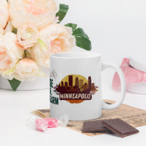 Minneapolis White glossy mug