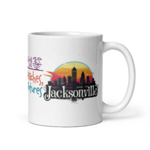 Jacksonville White glossy mug