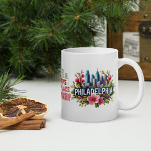 Philadelphia White glossy mug