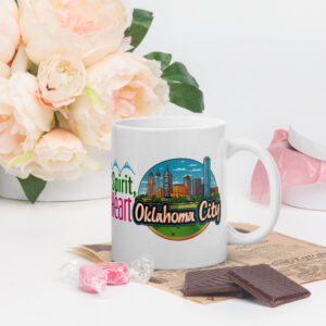 Oklahoma City White glossy mug