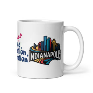 Indianapolis White glossy mug