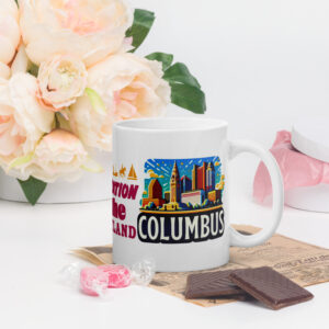 Columbus White glossy mug