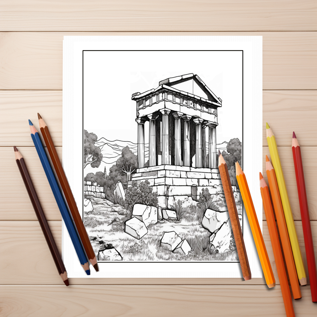 Color-Me-Architectural-Coloring-Book-Inside-Sample-3-Greek-Temple-Ruins