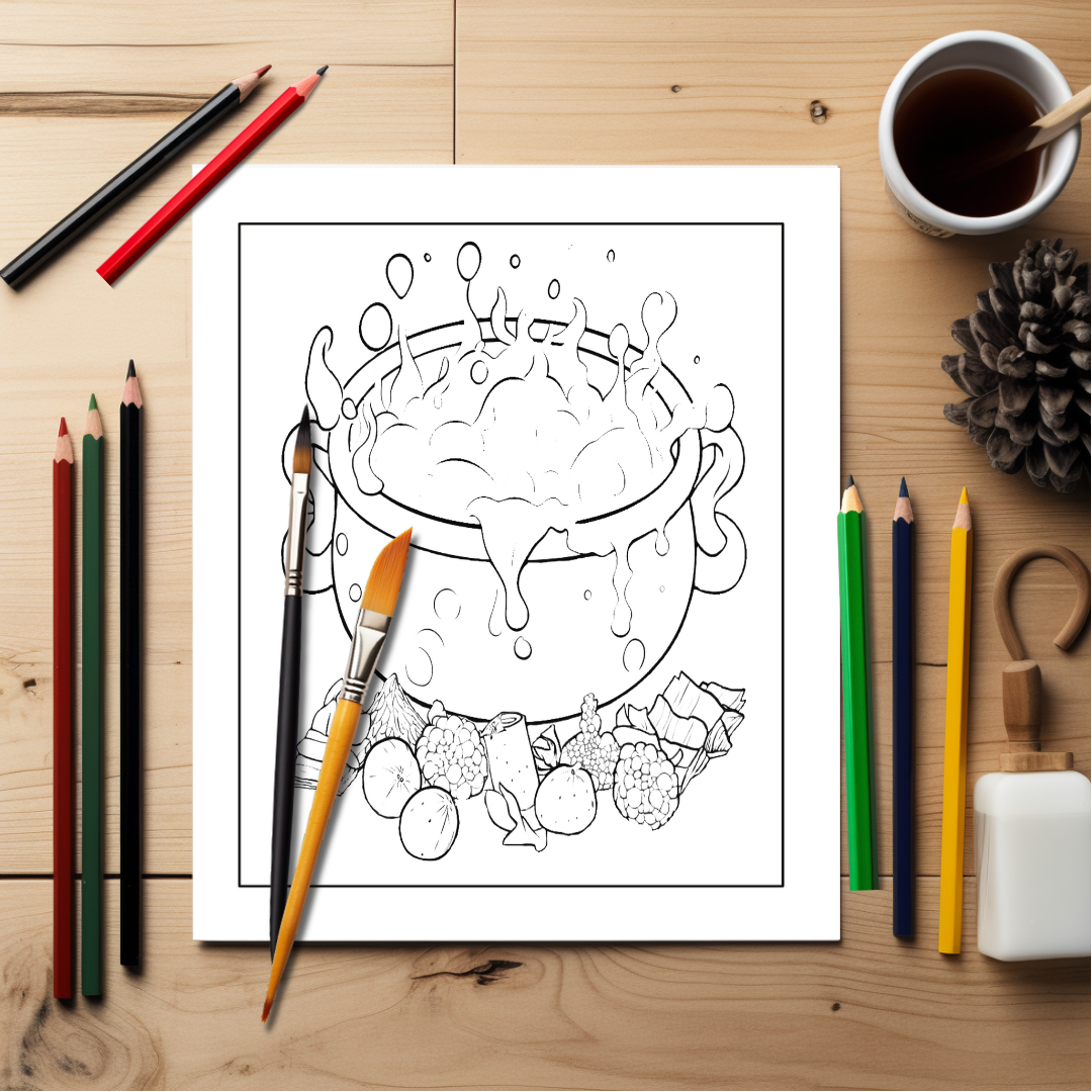 Cute-And-Spooky-Halloween-Coloring-Book-Inside-Sample-3-Cauldron