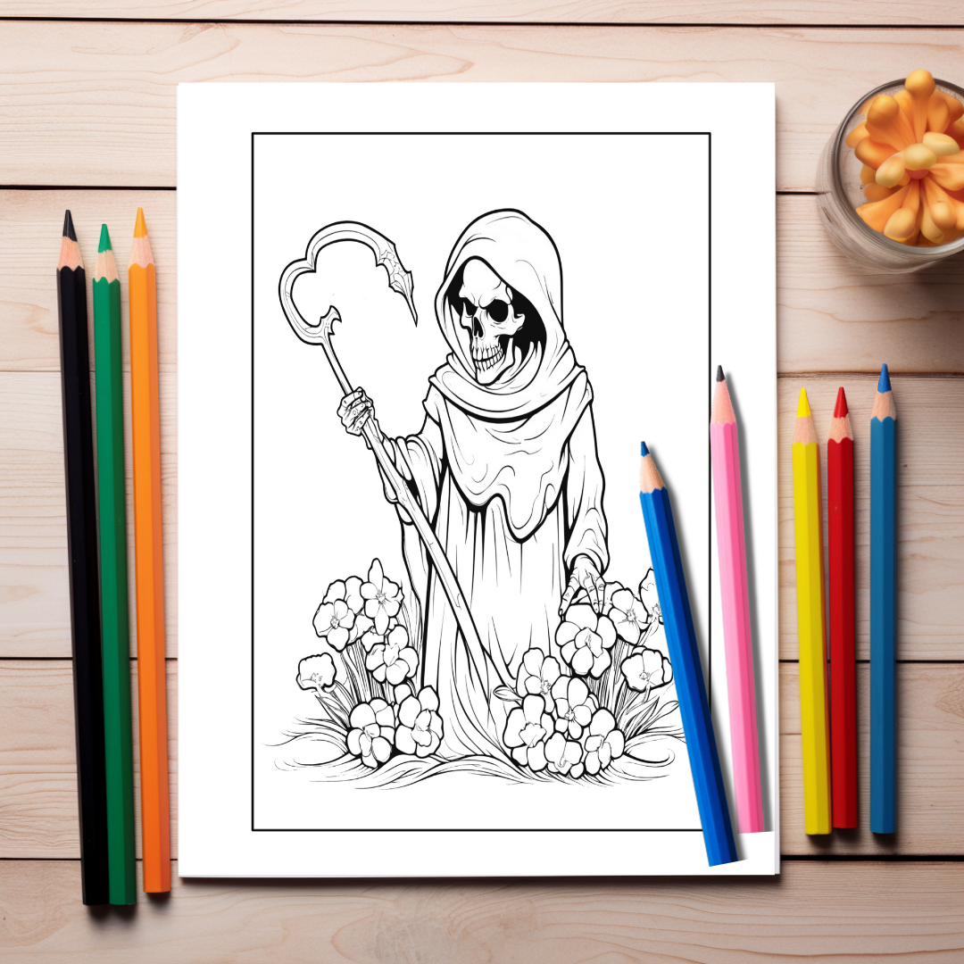 Cute-And-Spooky-Halloween-Coloring-Book-Inside-Sample-6-Grim-Reaper